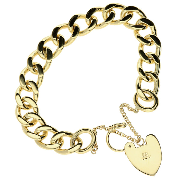 9ct Yellow Gold Ladies Curb Bracelet - 43.2g