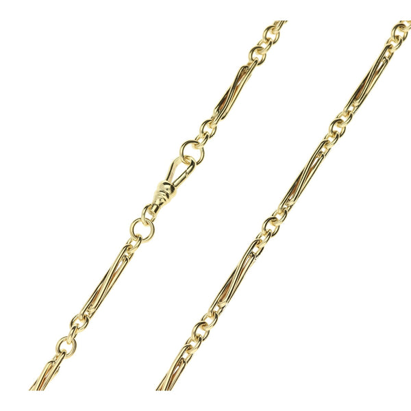 9ct Yellow Gold Twisted Figaro Chain - 21.4g