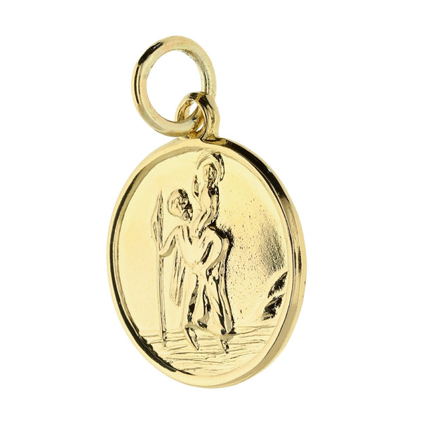 9ct Yellow Gold Small Saint Christopher Pendant - 2.7g