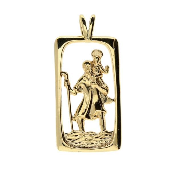 9ct Yellow Gold Saint Christopher Pendant 1.9g