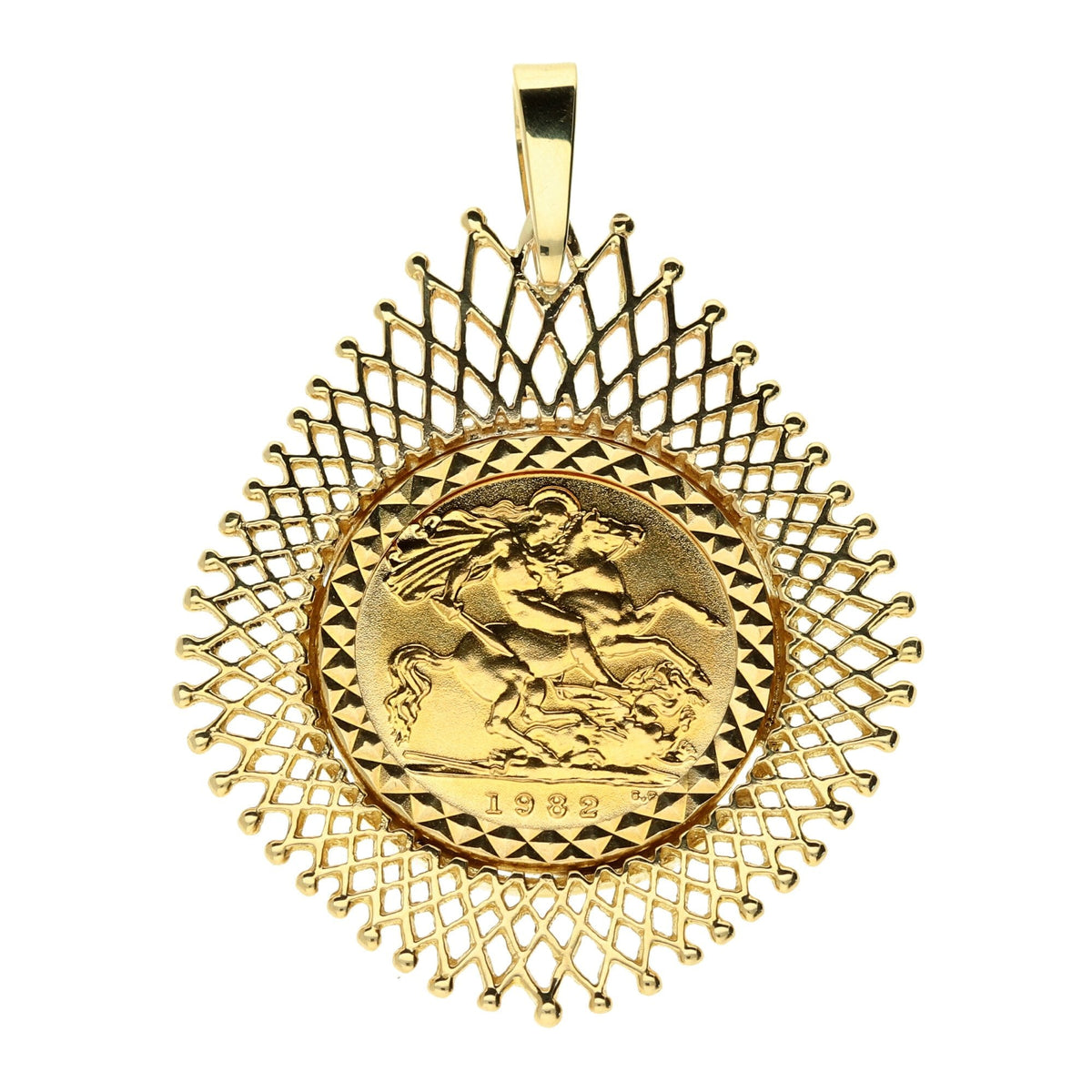 1982 Queen Elizabeth Half Sovereign Pendant - 9.0g