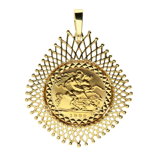 1982 Queen Elizabeth Half Sovereign Pendant - 9.0g