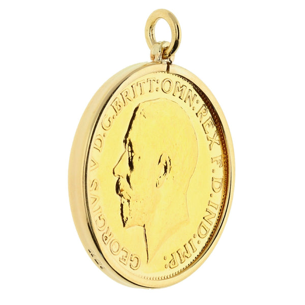 1915 Full Sovereign Gold Pendant - 8.80g