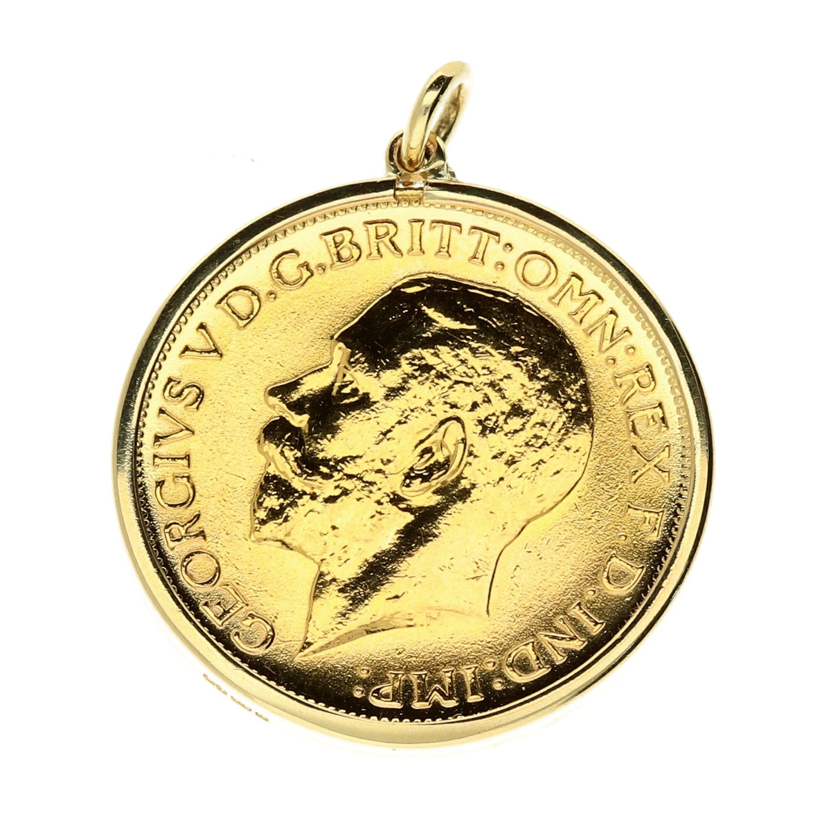 1913 Plain Full Sovereign King George V Pendant - 8.8g