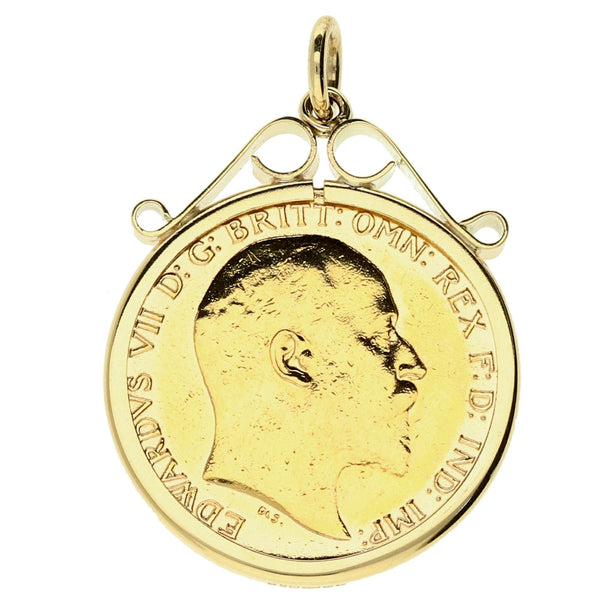 1907 Gold Half-Sovereign Pendant - 4.9g