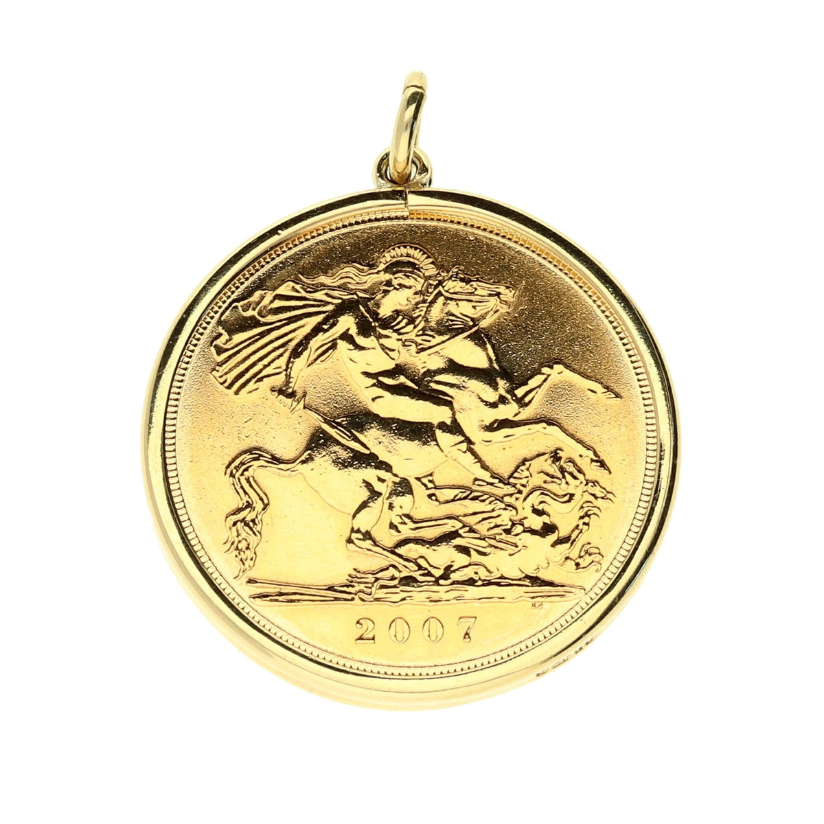 2007 Plain Full Sovereign Queen Elizabeth II Pendant - 8.8g