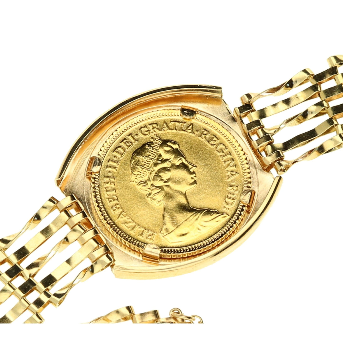 1982 Half Sovereign 5 Bar Gate Bracelet - 10.6g