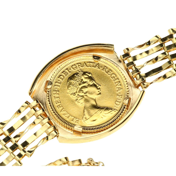 1982 Half Sovereign 5 Bar Gate Bracelet - 10.6g