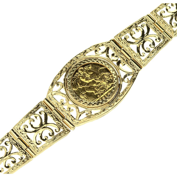 1910 Half Sovereign Stylish Bracelet - 31.0g