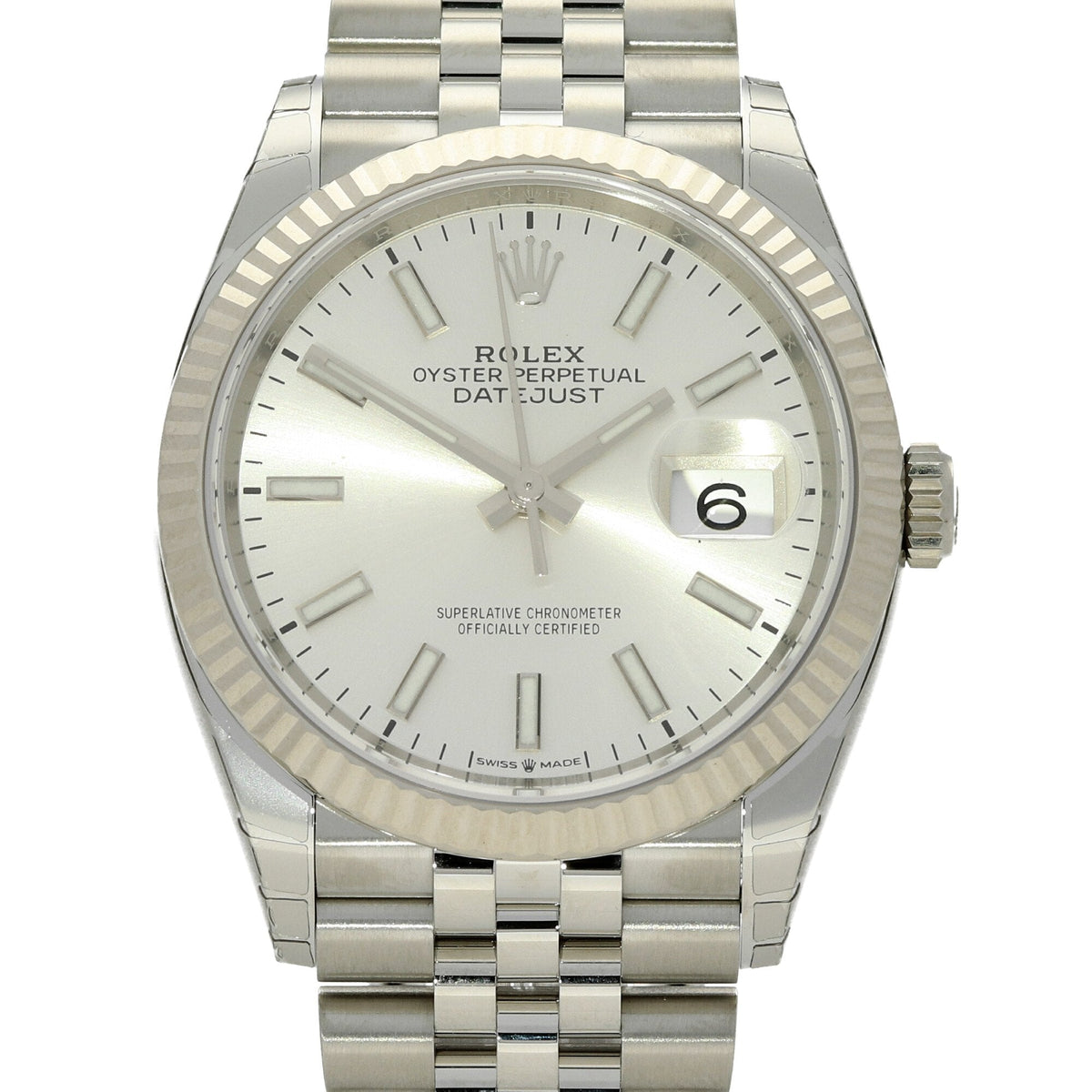Datejust 126234 - Silver Baton Dial - 2019 Unworn