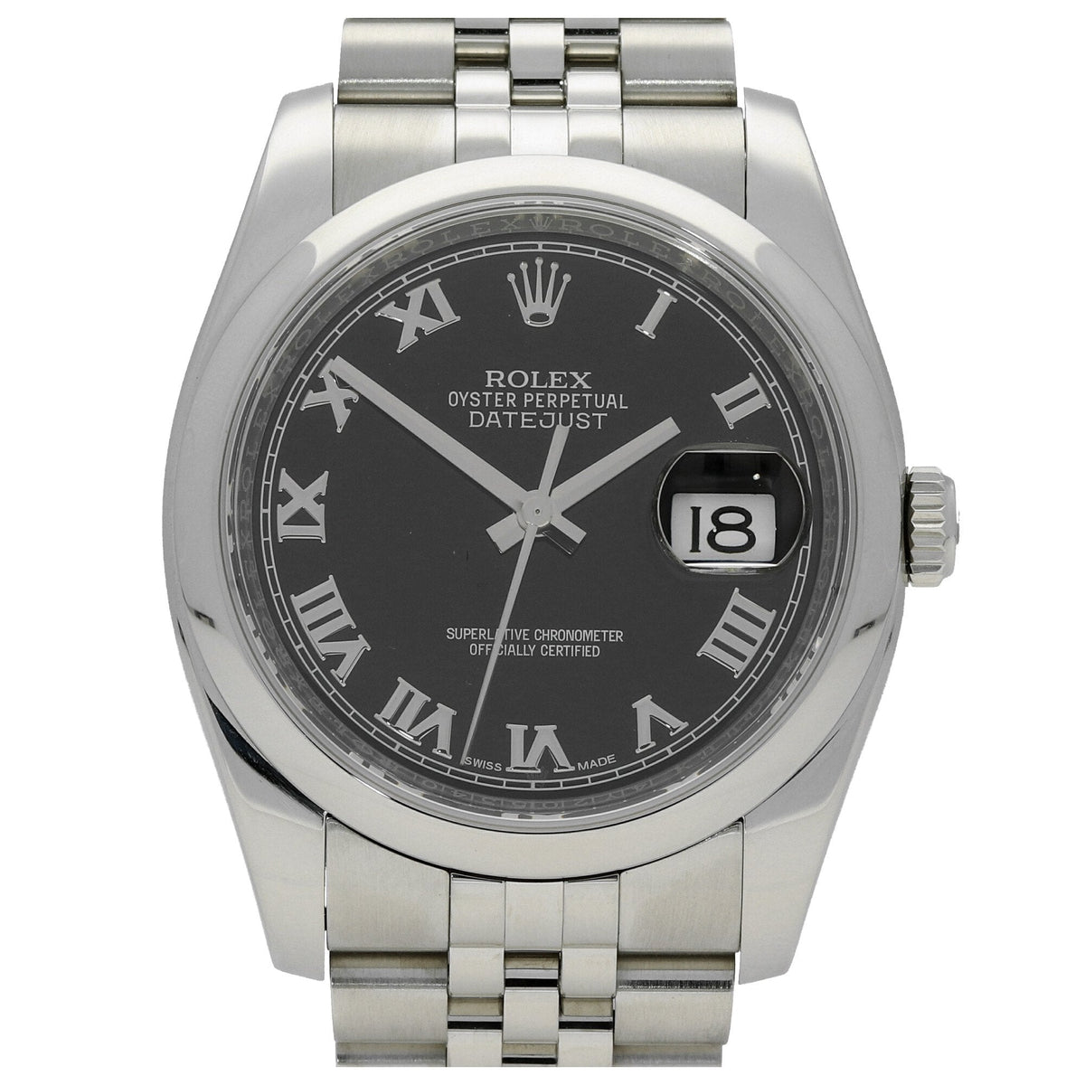 Datejust 116200 - Black Roman Dial - 2015