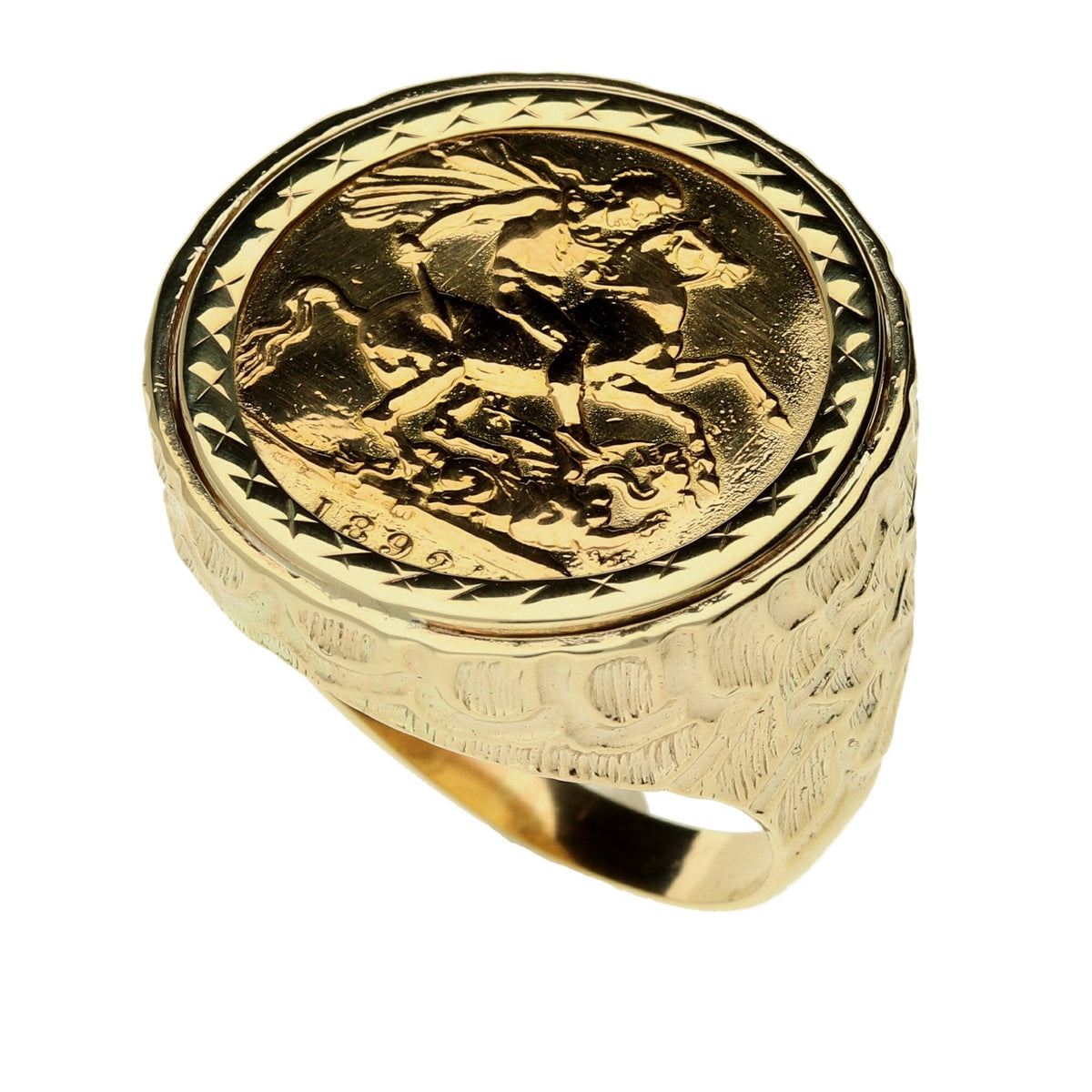 1892 Gold Full Sovereign Ring - 16.6g