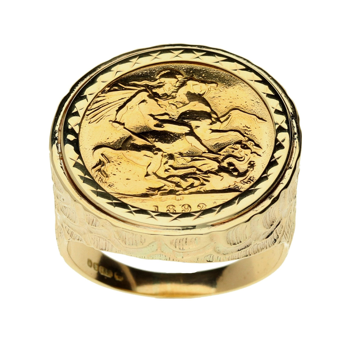 1892 Gold Full Sovereign Ring - 16.6g