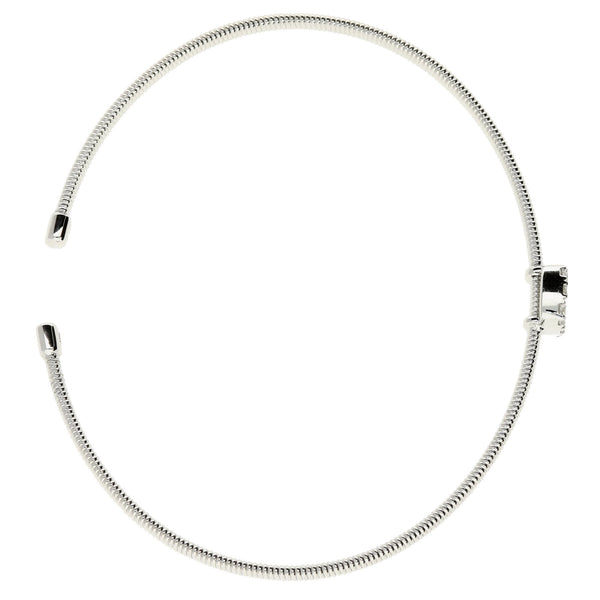 18ct White Gold Diamond Torque Bangle 0.53ct - 5.5g