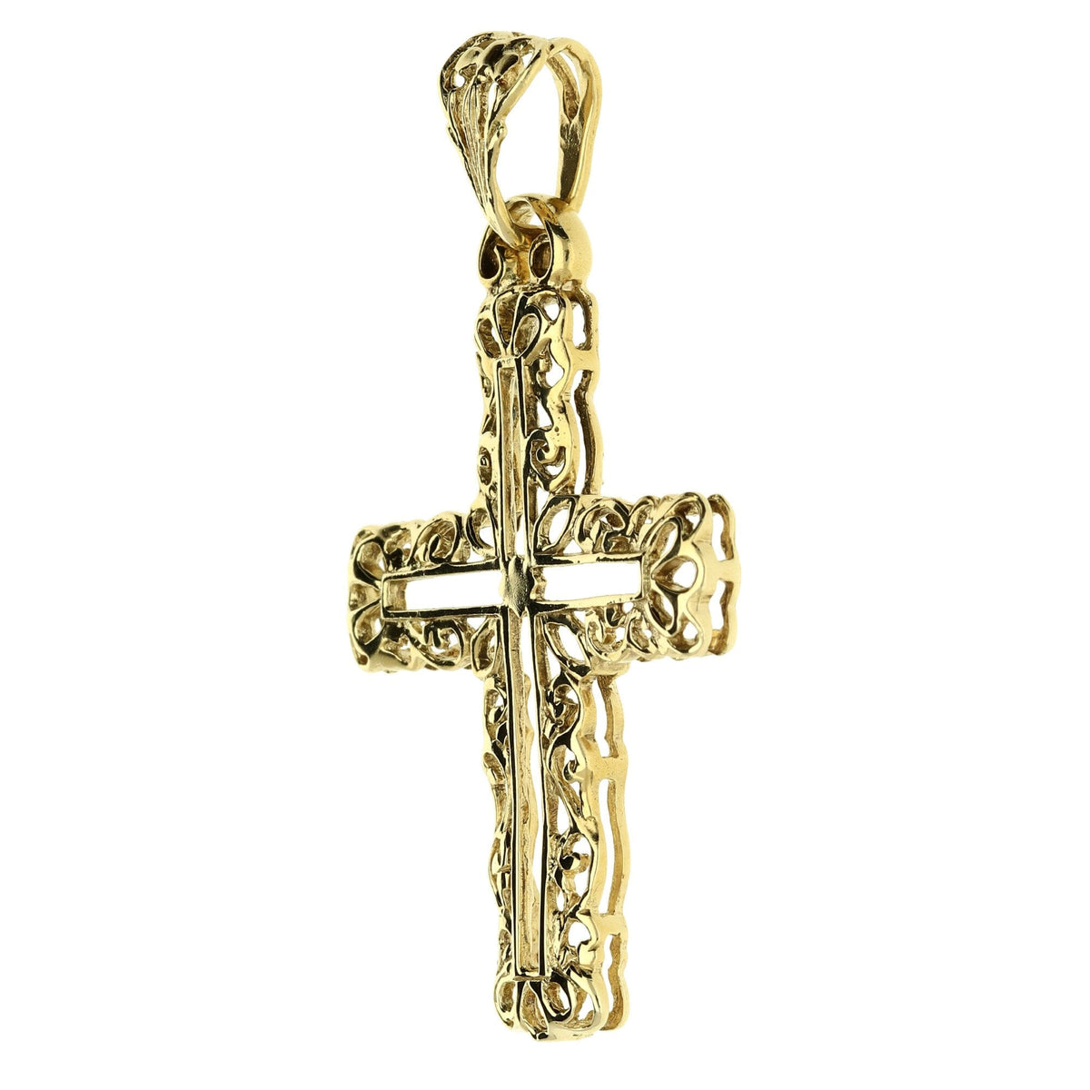 9ct Gold Fancy Cross Pendant - 4.7g