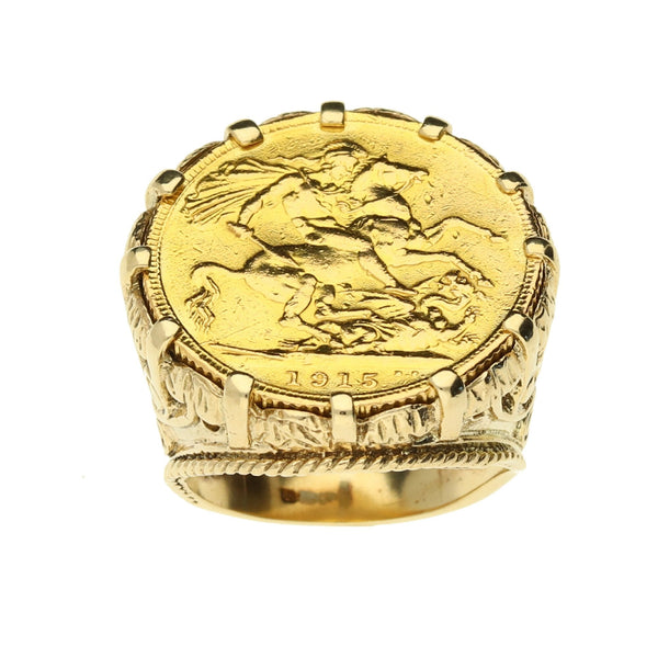 1915 King George V Full Sovereign Ring - 14.0g