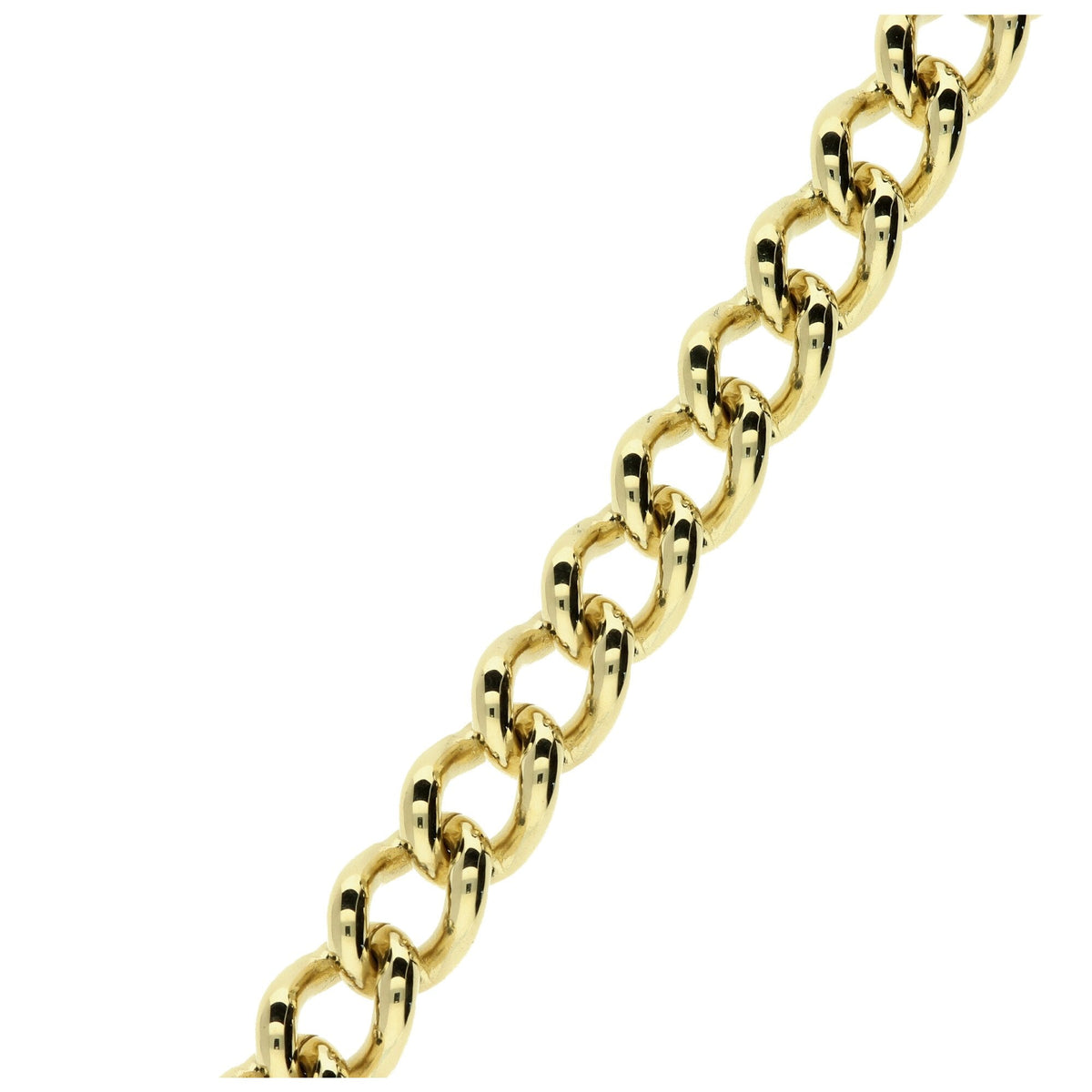 9ct Yellow Gold Heavy Curb Bracelet - 8.5" - 63.2g