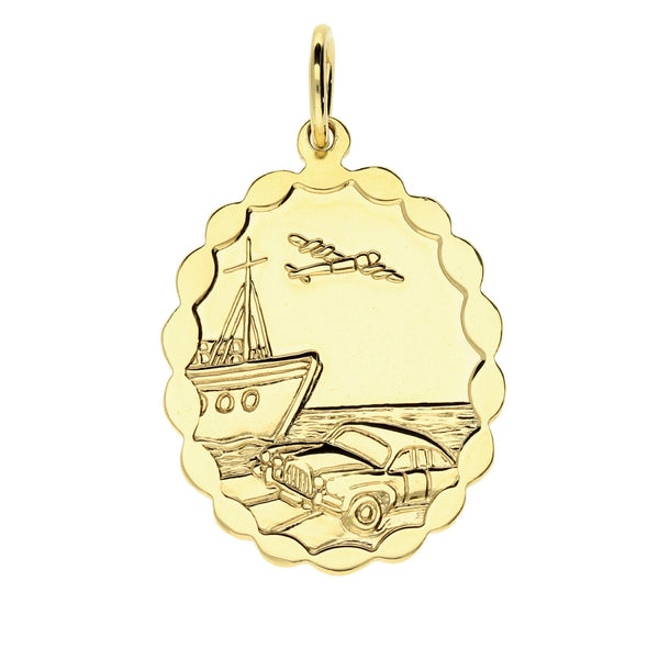 9ct Yellow Gold St Christopher Pendant - 7.5g
