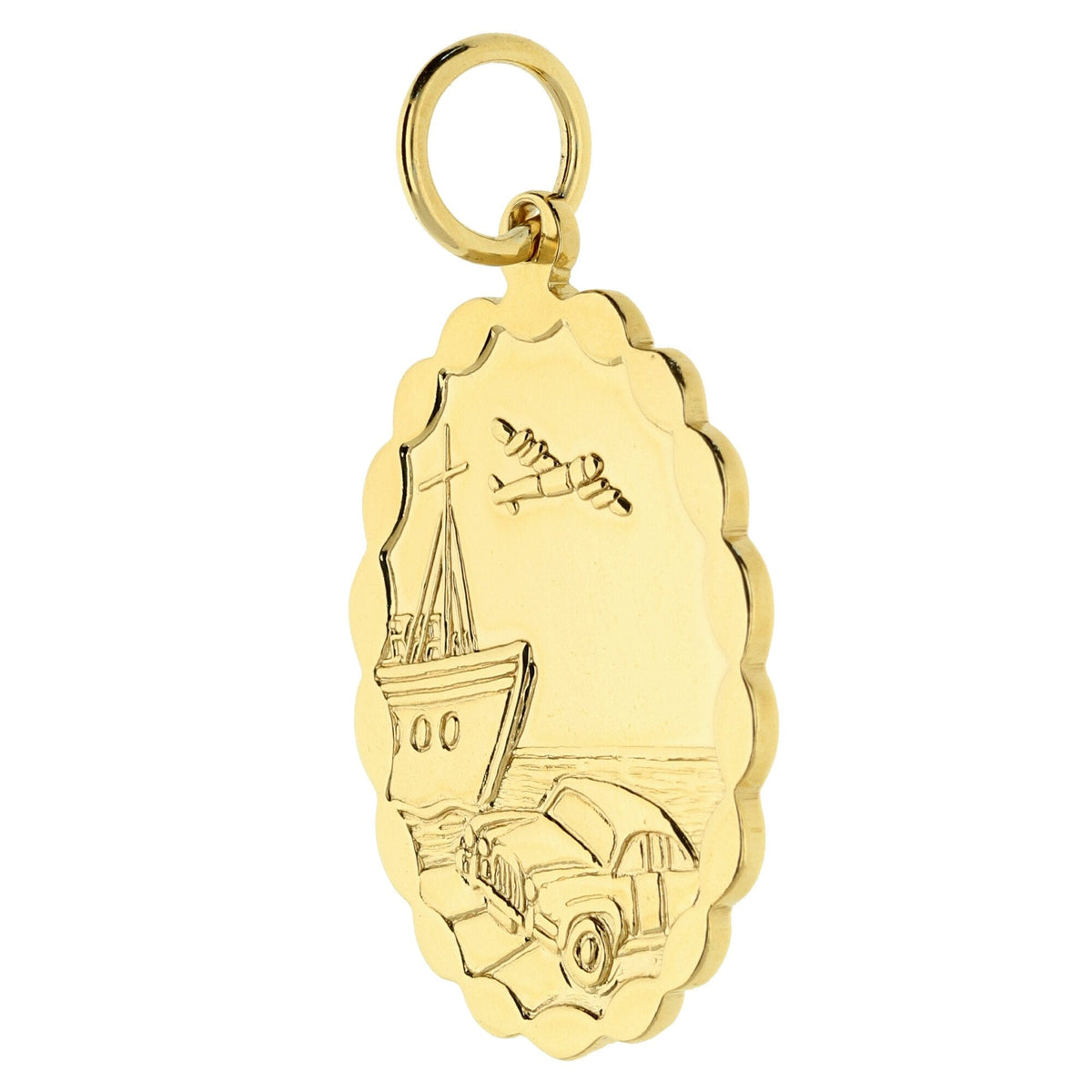 9ct Yellow Gold St Christopher Pendant - 7.5g