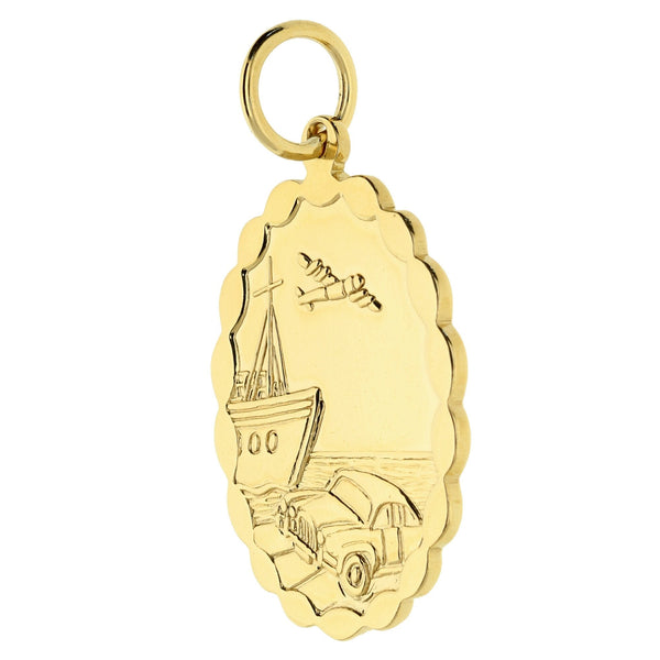 9ct Yellow Gold St Christopher Pendant - 7.5g