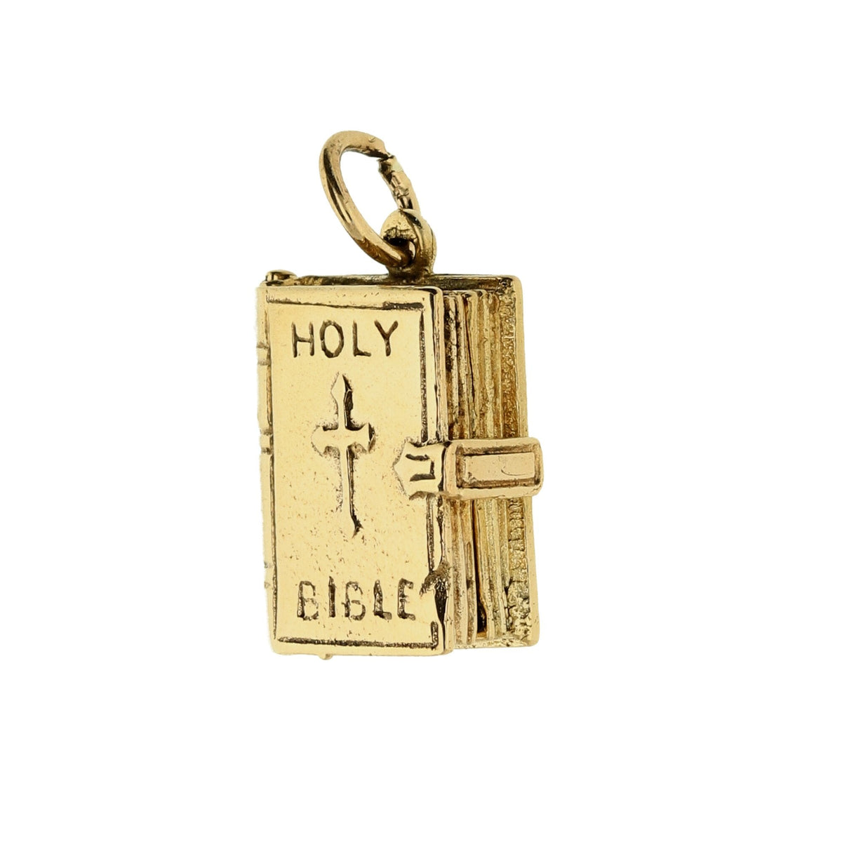 9ct Yellow Gold Bible Charm - 3.2g
