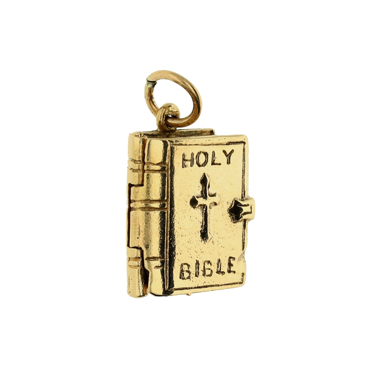 9ct Yellow Gold Bible Charm - 3.2g