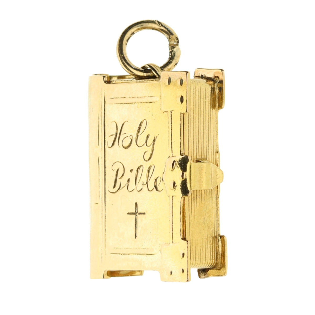 9ct Yellow Gold Bible Charm - 3.9g