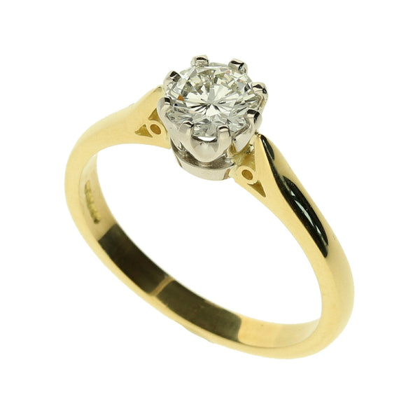 18ct Yellow Gold 0.68ct Diamond Engagement Ring