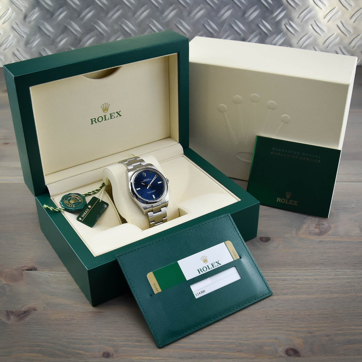 Oyster Perpetual 114300 - Gents Watch - Blue Dial - 2016