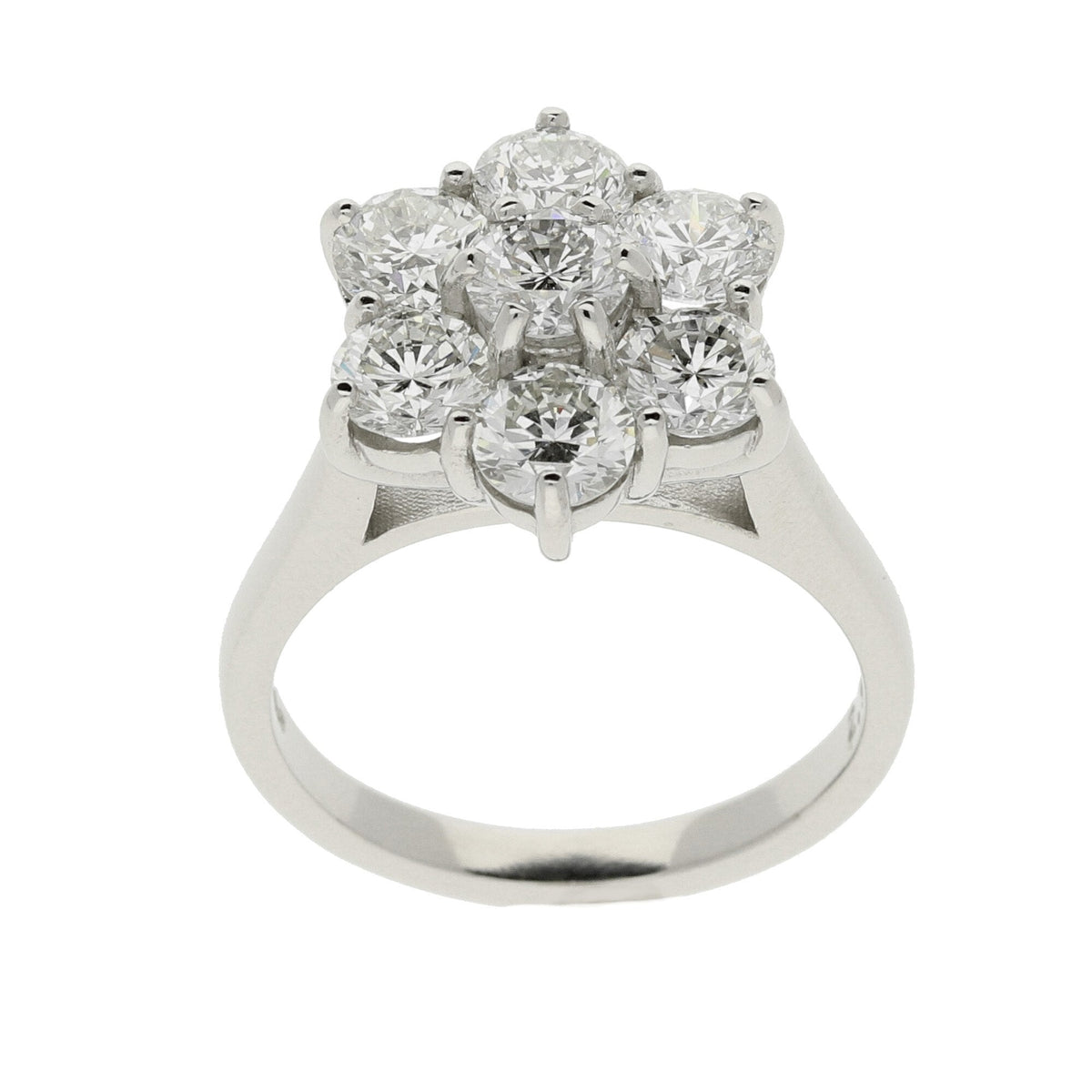 Platinum Diamond Cluster Ring - 2.92ct