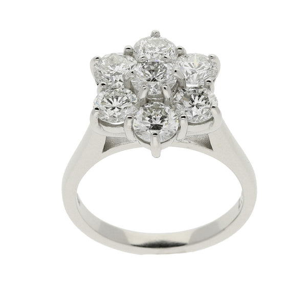 Platinum Diamond Cluster Ring - 2.92ct