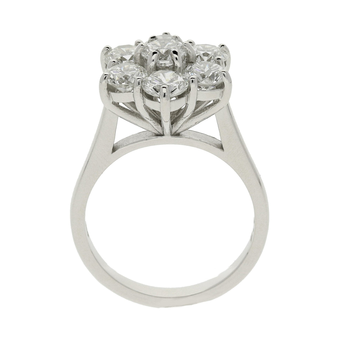 Platinum Diamond Cluster Ring - 2.92ct