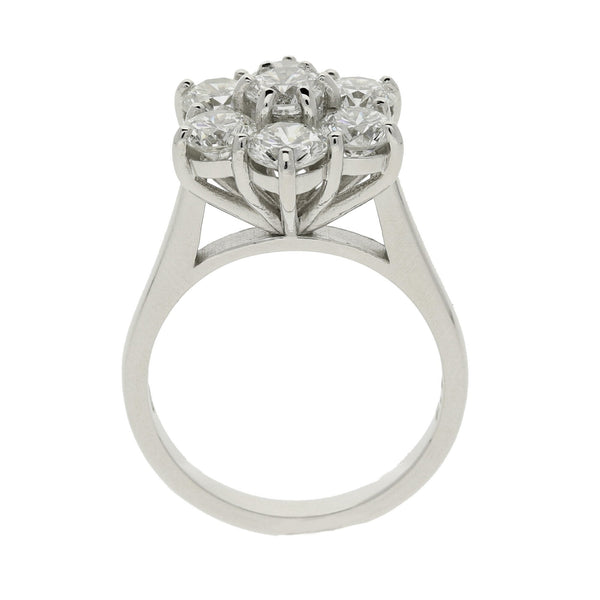 Platinum Diamond Cluster Ring - 2.92ct