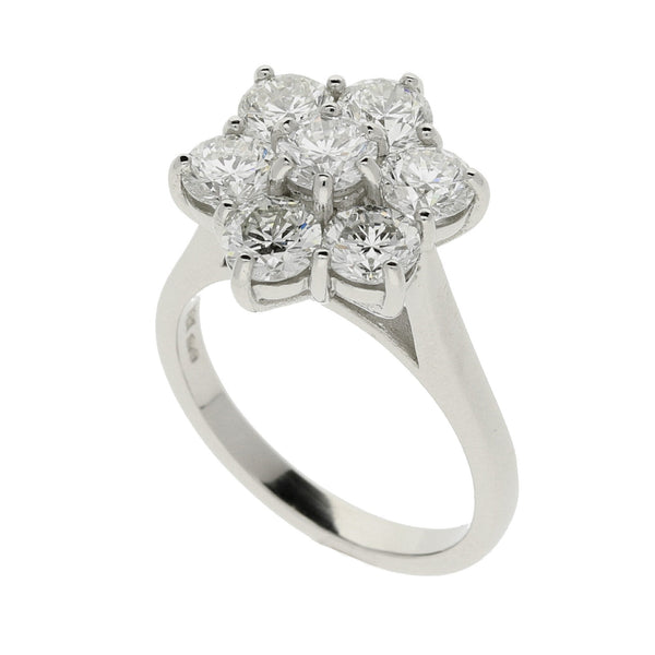 Platinum Diamond Cluster Ring - 2.92ct