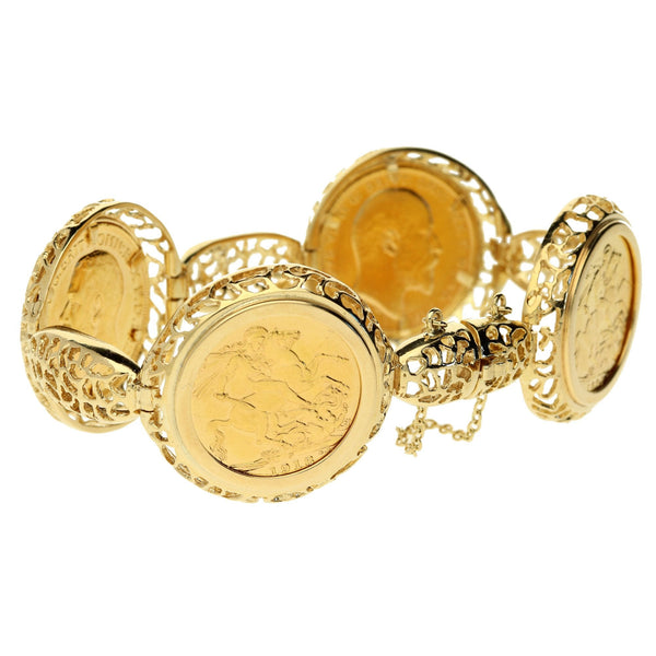 Gold Full Sovereign Bracelet - 54.4g