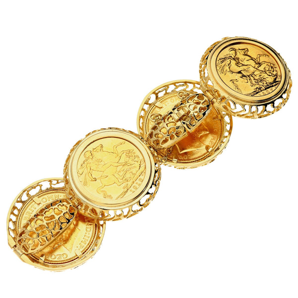 Gold Full Sovereign Bracelet - 54.4g