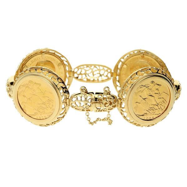Gold Full Sovereign Bracelet - 54.4g