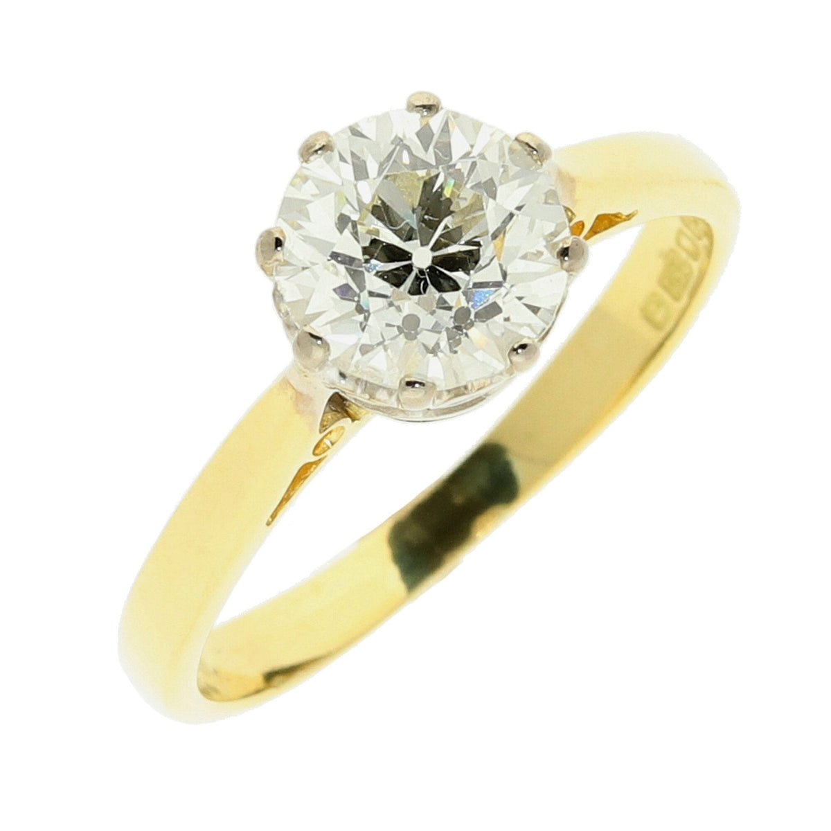 18ct Yellow Gold Diamonds Engagement Ring - 1.48ct