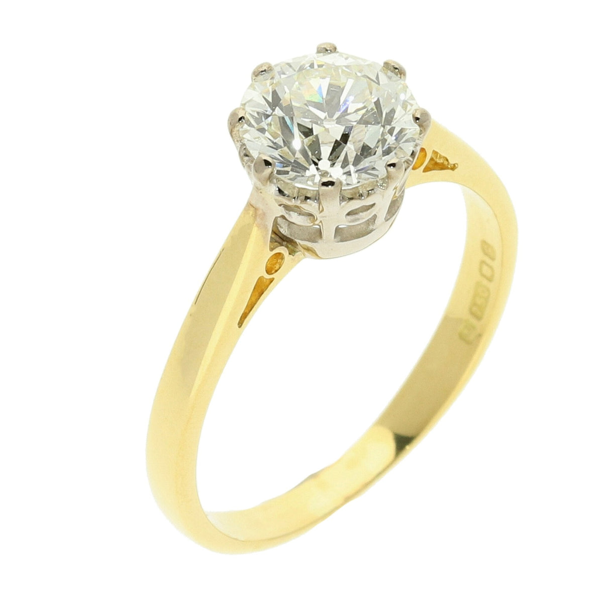 18ct Yellow Gold Diamonds Engagement Ring - 1.48ct