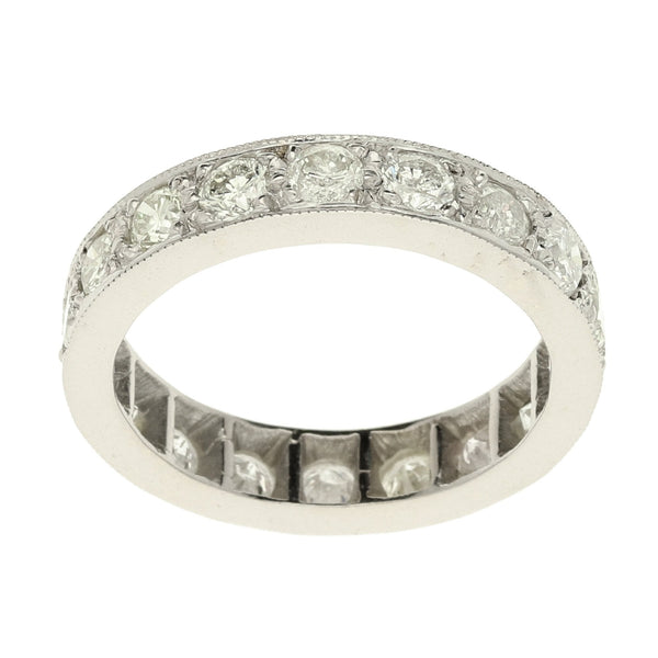 18ct White Gold Diamond Full Eternity Ring- 1.80ct