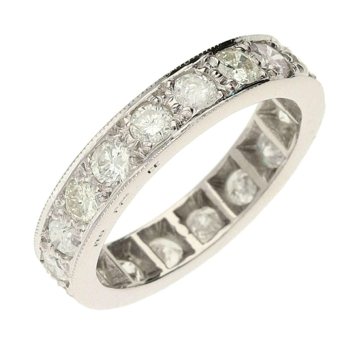 18ct White Gold Diamond Full Eternity Ring- 1.80ct