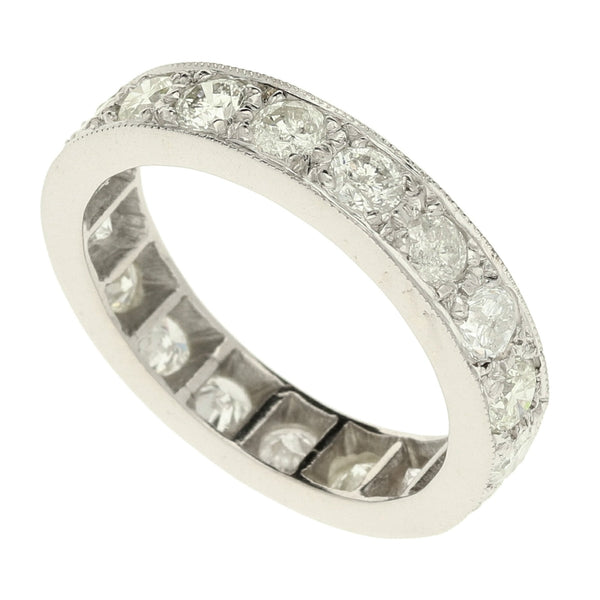 18ct White Gold Diamond Full Eternity Ring- 1.80ct
