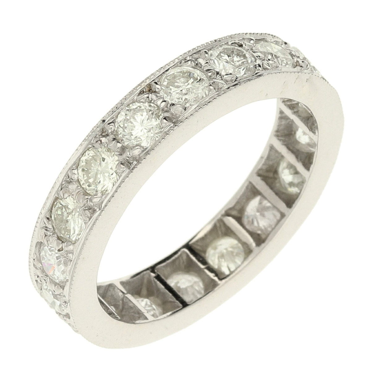 18ct White Gold Diamond Full Eternity Ring- 1.80ct