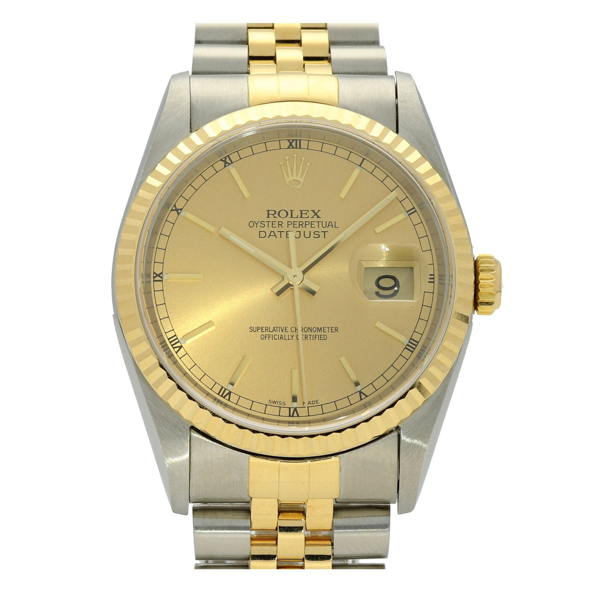 Datejust 16233 - Champagne Baton Dial - 2000