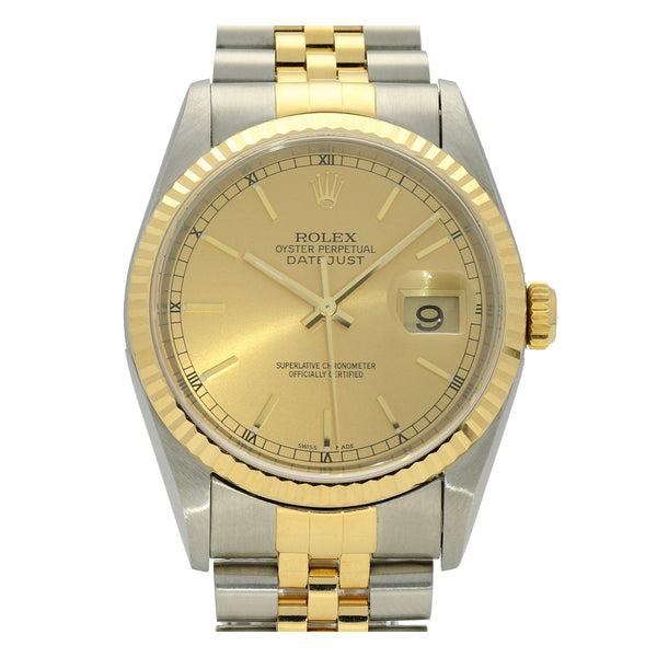 Datejust 16233 - Champagne Baton Dial - 2000