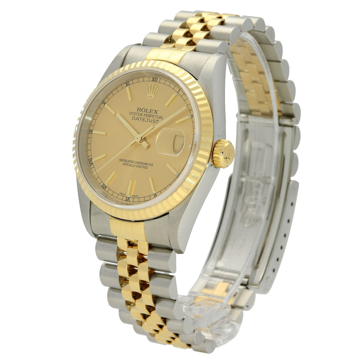 Datejust 16233 - Champagne Baton Dial - 2000