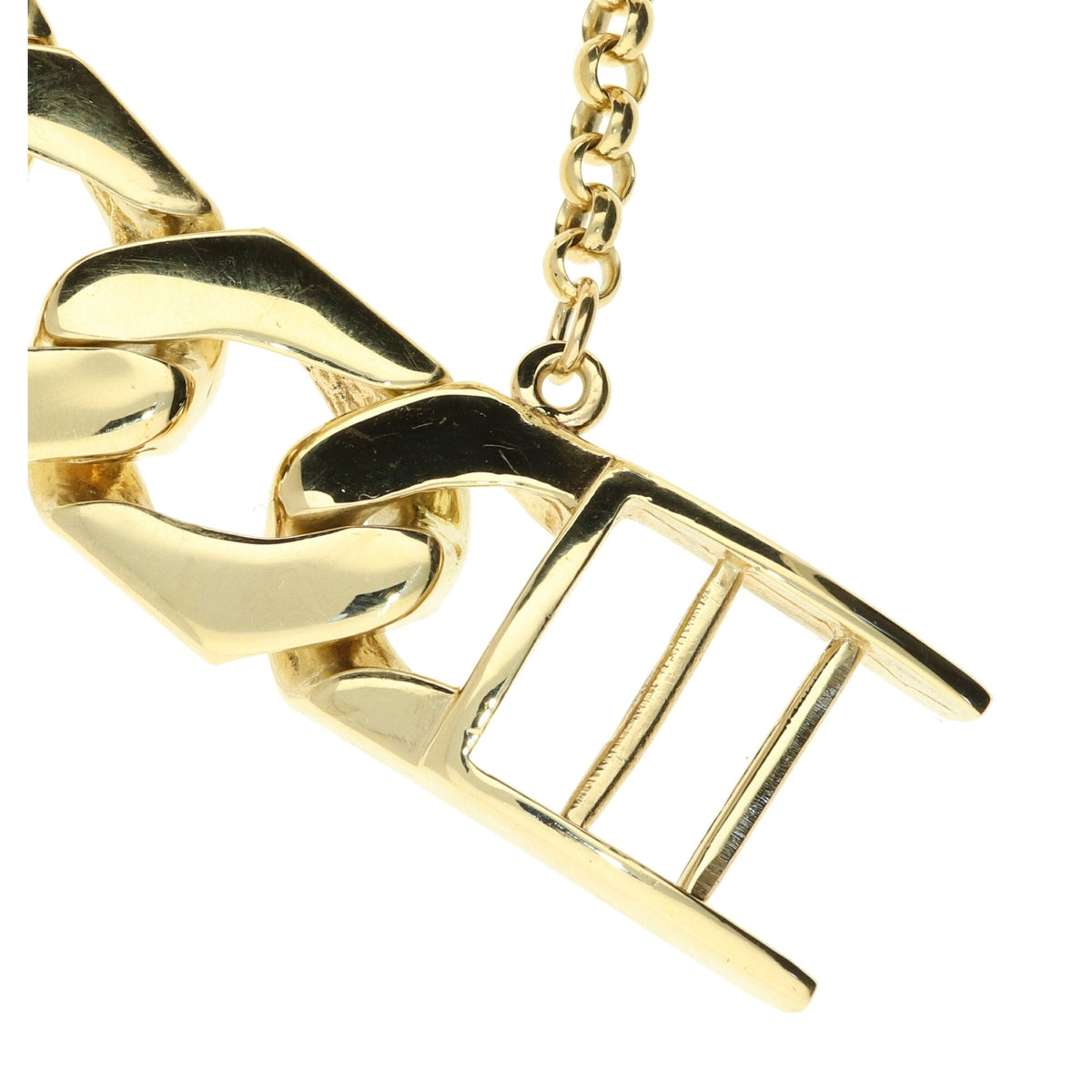 Very Heavy 9ct Gold Curb Bracelet - 180.6g