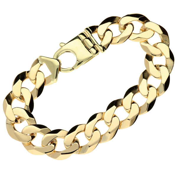 9ct Yellow Gold Curb Bracelet - 8.5 inch - 54.7g