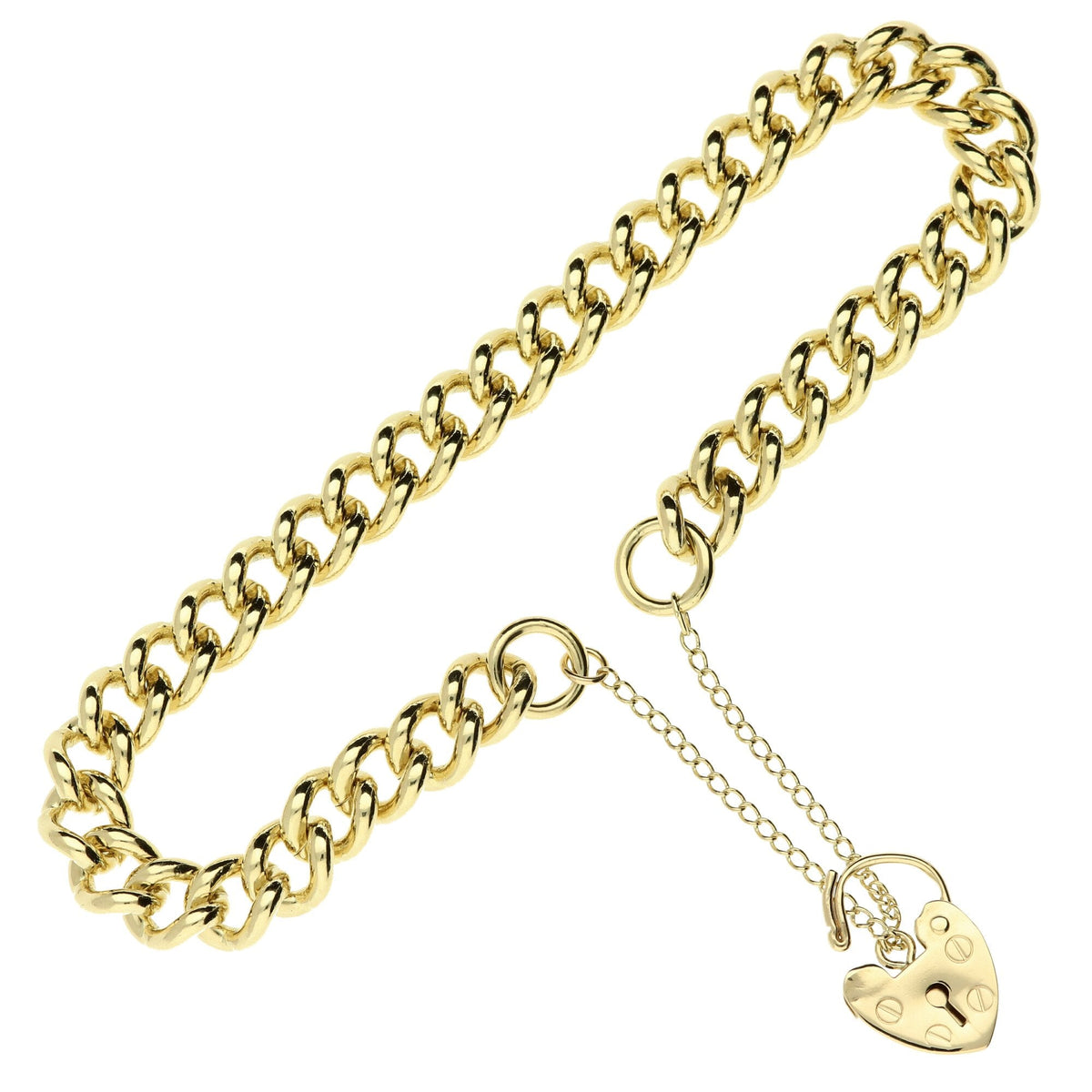 9ct Yellow Gold 8 Inch Charm Bracelet - 27.7g