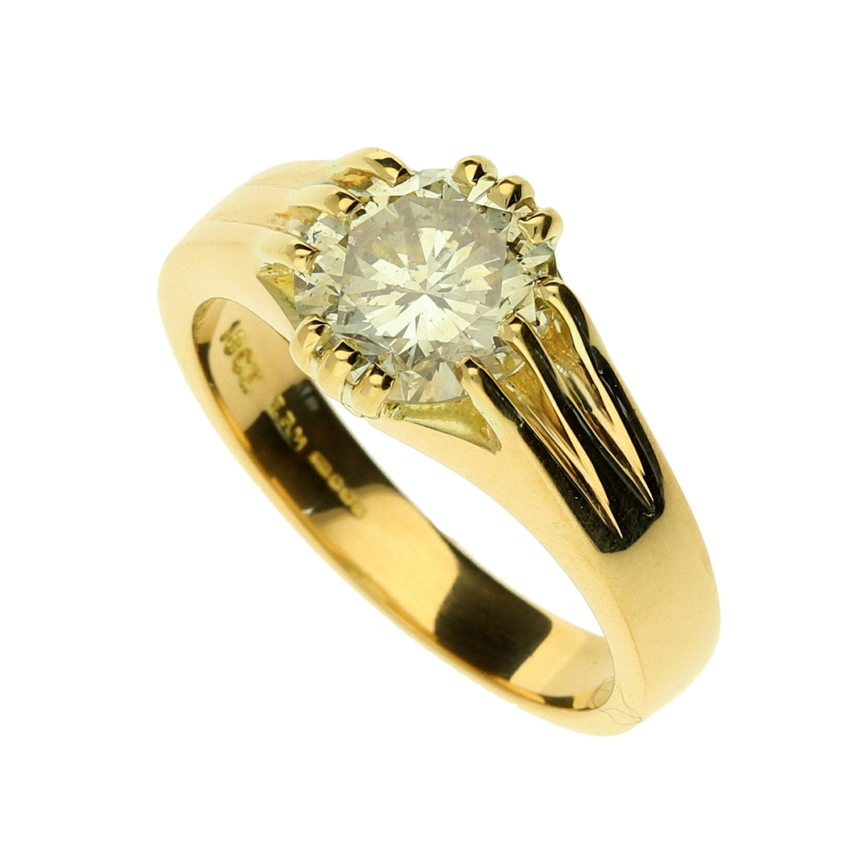 18ct Yellow Gold Gents Diamond Ring - 2.35ct